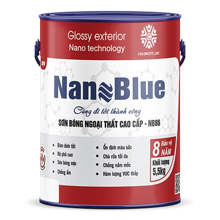 Sơn bóng ngoại thất cao cấp nanoublue thùng 5 lít