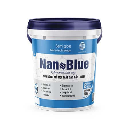Sơn bóng mờ nội thất cao cấp NB68 Nanoblue thùng 20kg